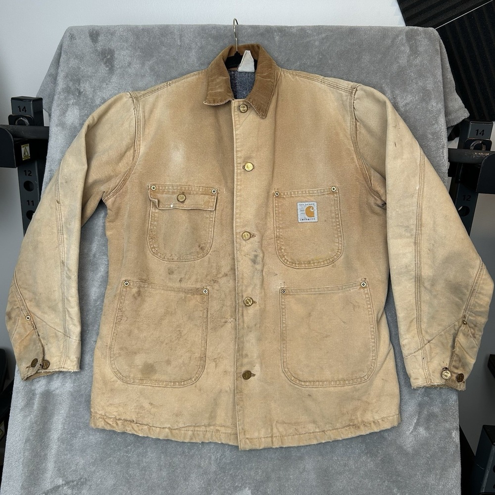 Carhartt Size XL Workwear Jacket USA Made Blanket Lined Style Color Tan